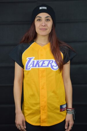 Vintage Lakers Majestic NBA warm up Jersey Men's S