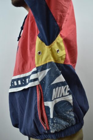 Vintage Nike Ανοιξιάτικο Anorak σε Κοραλί - Μπλε No L