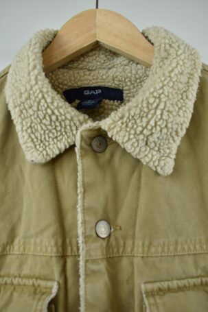 Vintage GAP Worker Jacket με Fleece Επένδυση σε Μπεζ Men's M