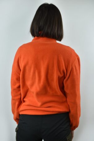 Vintage Asics Half Zip Fleece Μπλούζα σε Πορτοκαλί No S