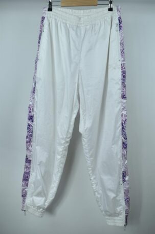Vintage Puma Nylon Track Pants σε Λευκό με Σχέδια No EU 44