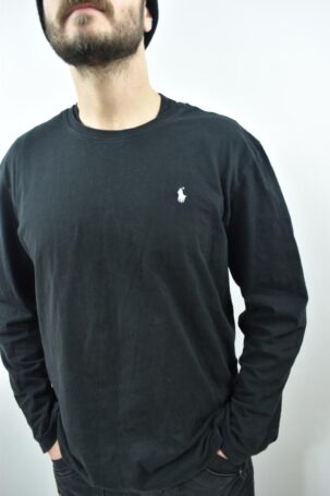 Ralph Lauren Μακρυμάνικη Μπλούζα σε Μαύρο Men's XL