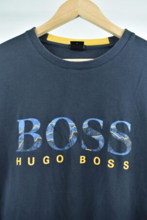 Vintage Boss Regural Fit T-shirt με Στάμπα σε Blue - Black No M