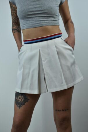 Vintage 70's Lacoste Tennis Skirt σε Λευκό No S