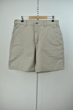Vintage Carhartt Original Fit Βερμούδα με Τσέπες σε Μπεζ US 34
