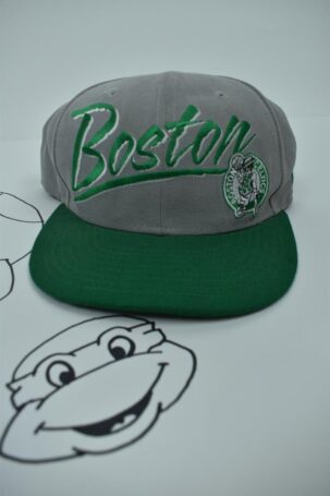 Vintage NBA Boston Celtics New Era HWC Grey Snapback Cap One Size
