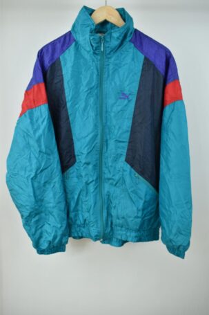 Vintage 80's Puma Track Jacket σε Τιρκουάζ US XXL