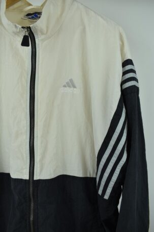 Vintage 80's Adidas Track Jacket σε Off White - Μαύρο No XL