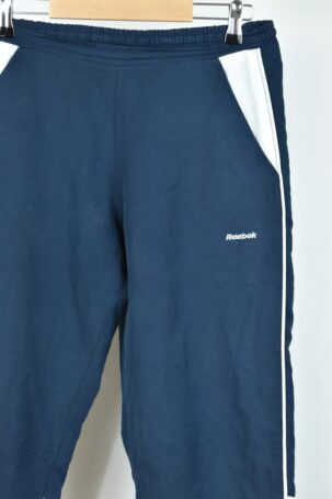 Vintage Reebok Capri Track Pants σε Σκούρο Μπλε Νο Μ