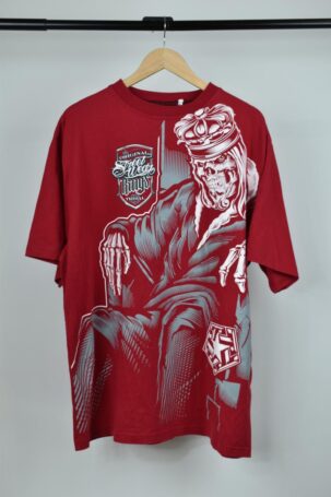 Y2K Streetwear Kings Tribal T-Shirt σε Κόκκινο No XL - XXL