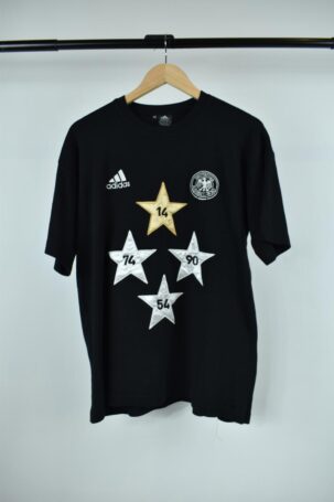 Vintage Adidas Deutscher Fussbal Bund T-Shirt σε Μαύρο No XXL