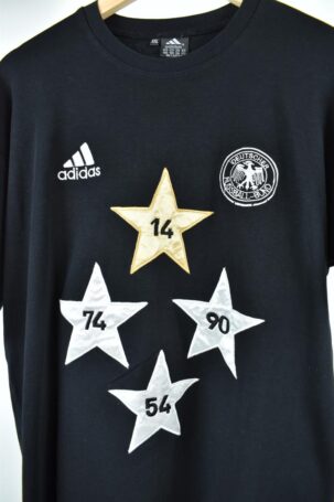 Vintage Adidas Deutscher Fussbal Bund T-Shirt σε Μαύρο No XXL