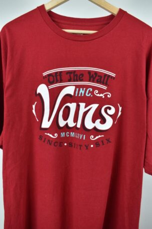 Vintage Vans T-Shirt σε Κόκκινο No XXL