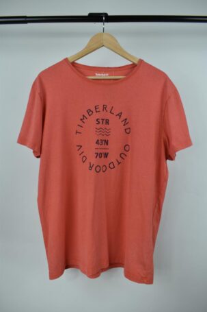 Vintage Timberland T-Shirt σε Κοραλί No L
