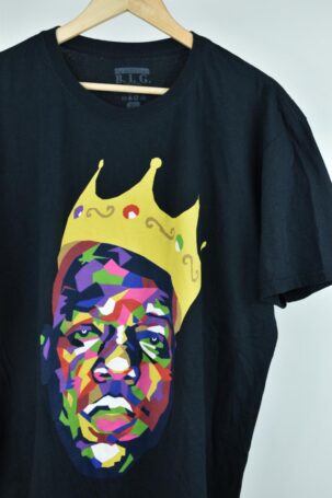 Vintage Notorious B.I.G. Crown T-Shirt σε Μαύρο No XXL