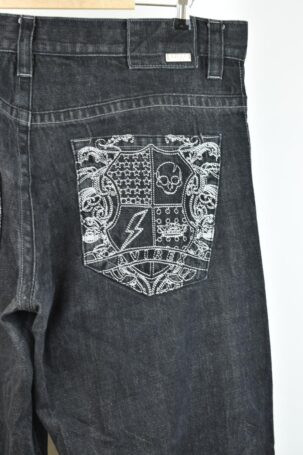 Vintage Avirex Baggy Jeans σε Μαύρο US 40x34