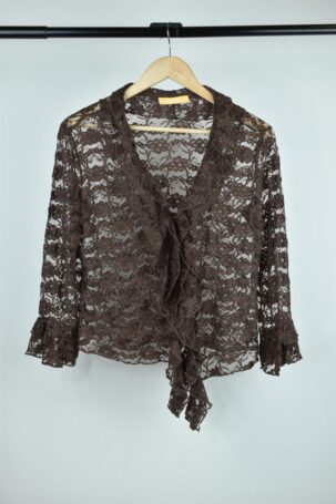 Vintage Floral Bolero σε Καφέ No M