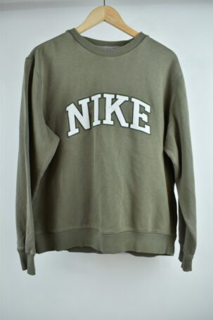 Vintage Nike Φούτερ χωρίς κουκούλα σε Χακί No M/L