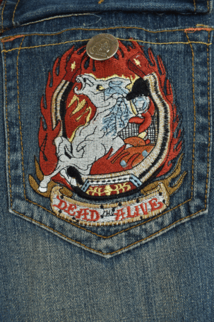 Ed Hardy Vintage Tattoo Wear Flaming Horse Jeans  No 30 x 33